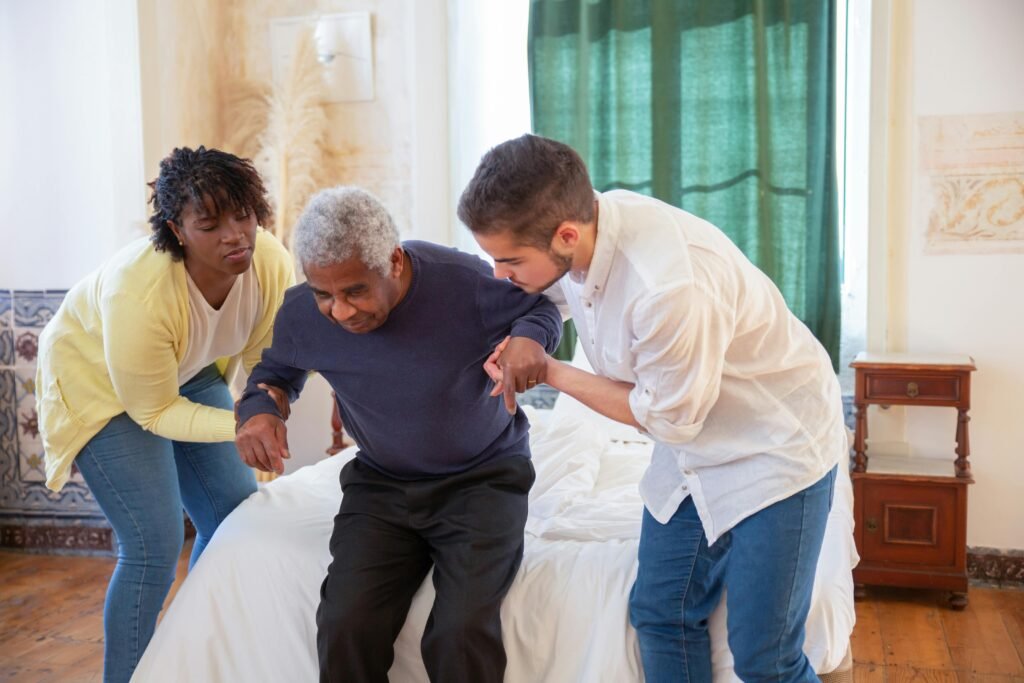 Non-medical home care Iowa caregiver assisting senior at home