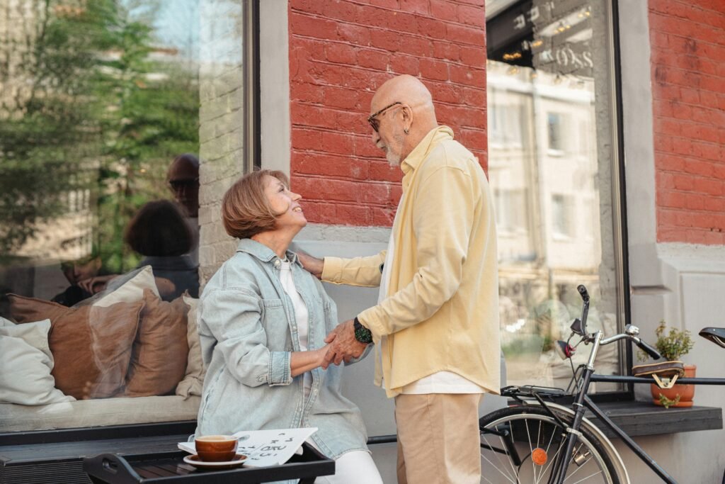 Senior receiving support at home in Des Moines while aging in place